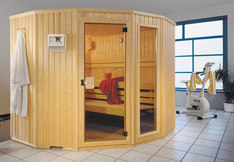 Sauna für Ecklösungen