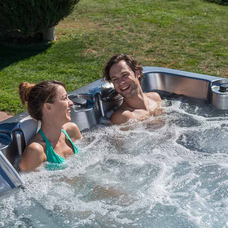 Sauna mit Eckeinstieg
