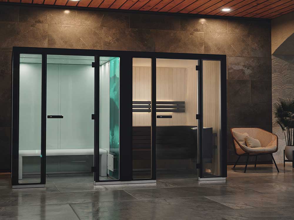 Dampfbad und sauna kombiniert