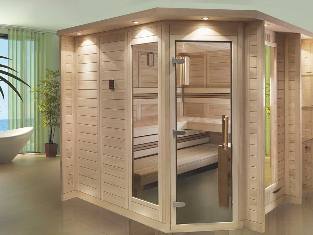 Merano Massivholz-Sauna A7 Pools in Neumünster