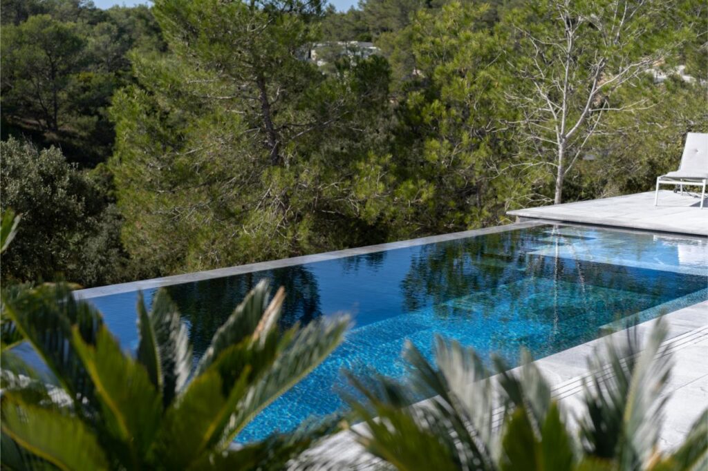 Infinity-Waldpool mit Naturblick